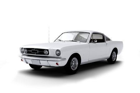 Any view white car on a white background, isolated studio shot 3D render.の写真素材