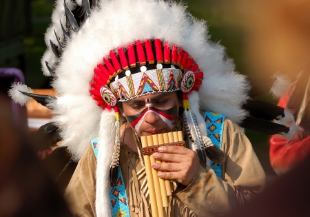American Indians performing folk music