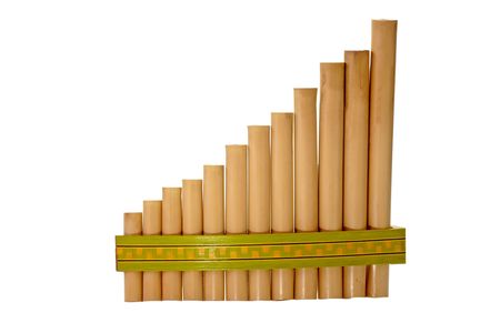 Pan flute isolated on white background