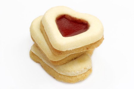 Colorful cookies on bright background. Shot in studio.の写真素材
