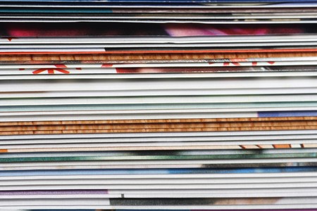 Pages of a magarine in detail. Shot in studioの写真素材