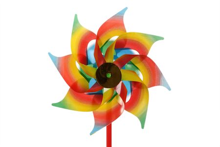 Pinwheel isolated on white backgroundの写真素材