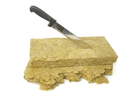 Thermal insulation material on bright background
