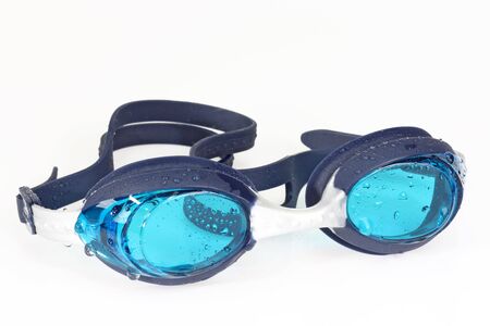 Swimming googles on bright background.の写真素材