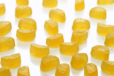 Brightly colored gums on bright backgroundの写真素材