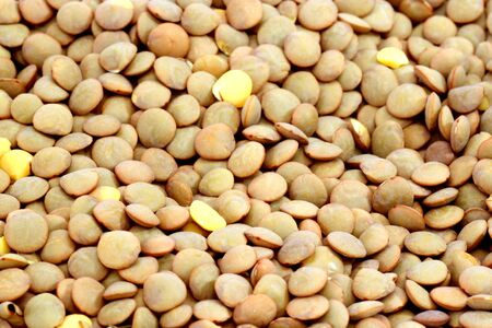 Macro shot from Lentils as backgroundの写真素材
