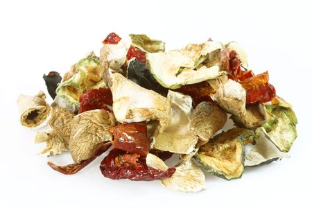 Dried mixed vegetables in Detail. Shot in studio.の写真素材