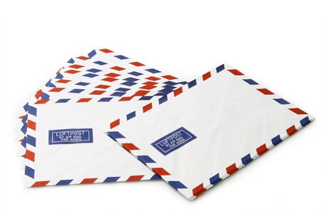Envelopes with the words air mail in different languages
の写真素材
