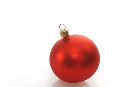 Christmas ball on bright background. Shot in studio.の写真素材