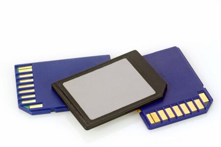 SD memory cards isolated on bright background
の写真素材