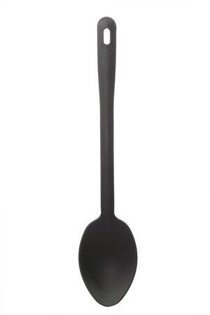 Black kitchen utensil isolated on white backgroundの写真素材