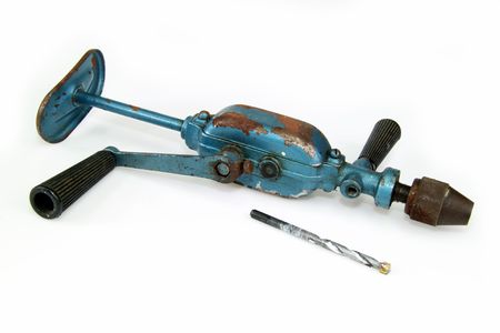 Old hand drill on bright background
の写真素材