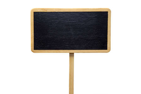 Empty blackboard sign isolated on white backgroundの写真素材