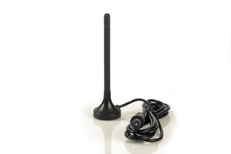 A table antenna on white backgroundの写真素材