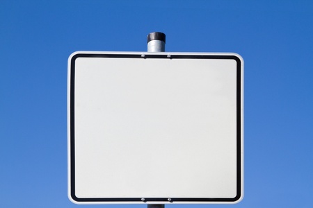 Empty sign on blue background. Outdoor shot.の写真素材