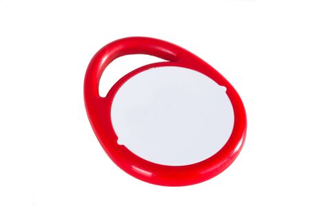 Empty key holder isolated on white backgroundの写真素材