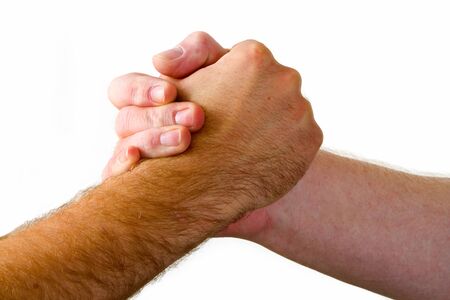 Shake hands isolated on white background