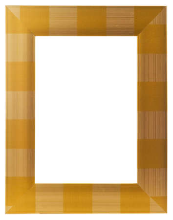 Wooden frame isolated on white backgroundの写真素材