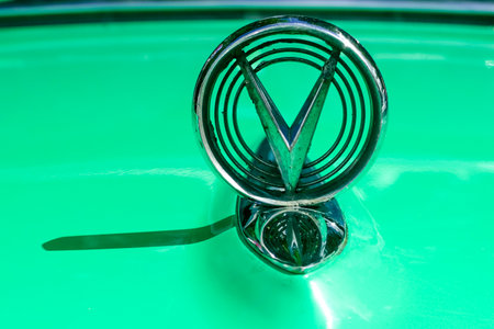 BAD NAUHEIM, GERMANY AUGUST 2017: Detail from classic Buick on a show, 16 th European Elvis Festival in Bad Nauheim, Hessenのeditorial素材