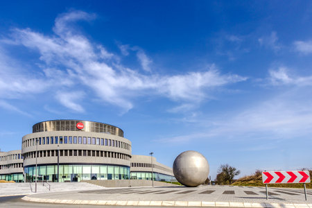 WETZLAR, GERMANY MARCH 2017: Company building of Leica Camera AG, Leitz Park, Wetzlar, Hesse, Germany, Europeのeditorial素材