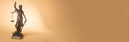 Justizia Figure on beige Backgroundの写真素材