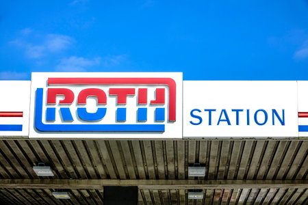 WETZLAR, GERMANY - MARCH 25, 2018:  ROTH gas station in Wetzlar, Germany