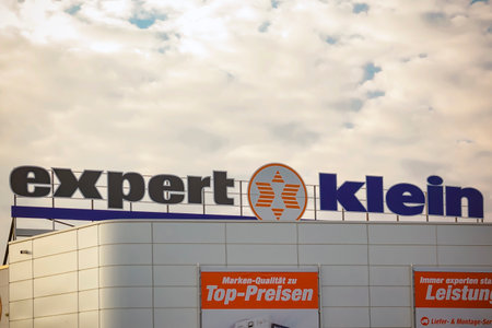 GIESSEN, GERMANY - March 25, 2018: EXPERT KLEIN store. EXPERT KLEIN is a German chain of electronics stores.のeditorial素材