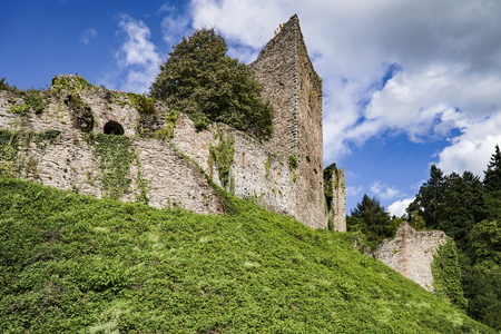 Historic castle ruin Schauenburg in Blackforest Germanyの写真素材