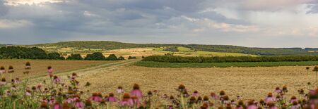 Panorama from beautiful Landscape in Hessen Germany