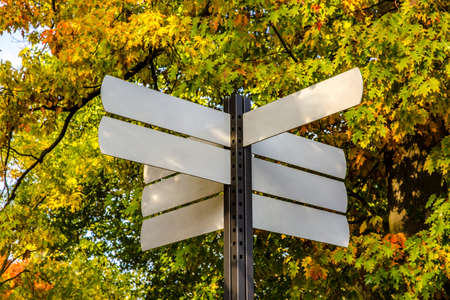 Several blank signs in a public parkの写真素材