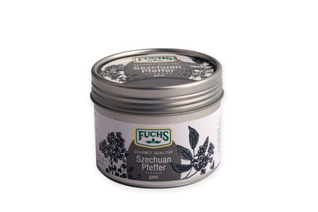 Huettenberg, GERMANY: 2021-10-18: Fuchs Szechuan Pepper in an aluminum can. The Fuchs Group is the largest German spice manufacturer.のeditorial素材