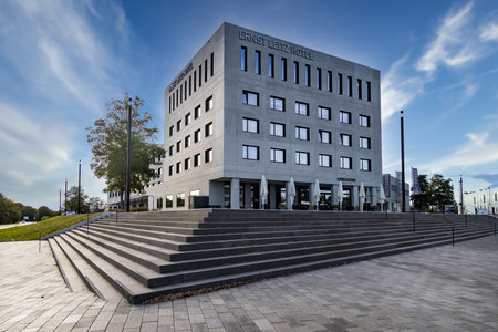 WETZLAR, GERMANY - 2021-10-01: ERNST LEITZ HOTEL Part of Wetzlar, Headquarter from Leica factory.のeditorial素材