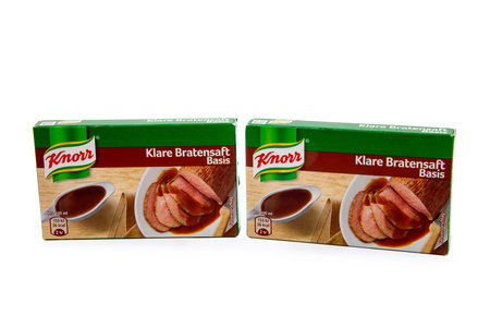 WETZLAR, GERMANY 2022-07-25: KNORR gravy Basic. KNORR sauces are ideal companions for classic meat dishesのeditorial素材