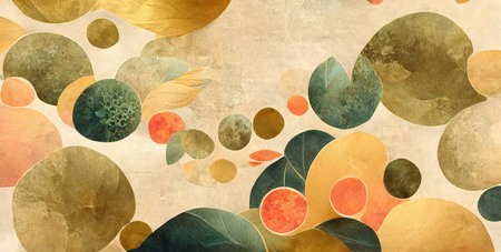Creative natural botanical fantasy wallpaper digital artの素材