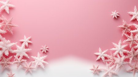 Pink christmas holiday stars background in red, pink and bright colours. Winter theme wallpaper. Artificial Artの素材