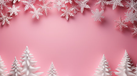 Pink christmas holiday stars background in pink and bright colours. Winter theme wallpaper. Artificial Artの素材