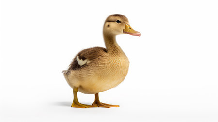 Baby Duck isolated on white background. Artificial Artの素材