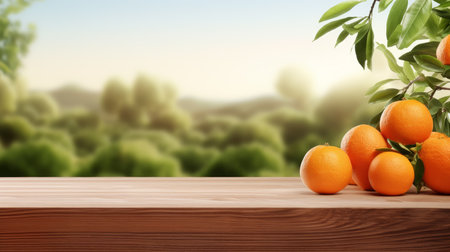 Mediterranean concept with juicy oranges and copyspace. artificial artの素材