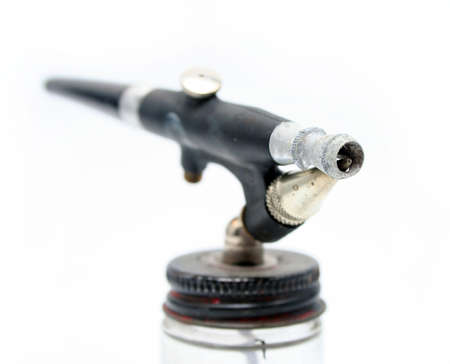 Black Antique Airbrush on White Backgroundの写真素材