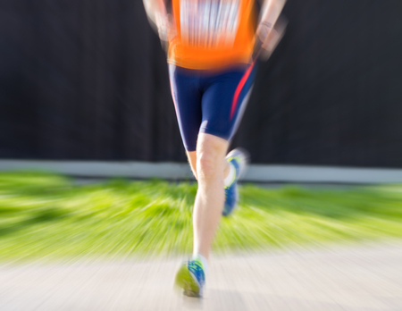 Warm up for the marathon. Male runner.
