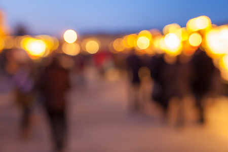 Christmas market in the Advent season in Vienna SchÃ¶nbrunn Palace. Blurred background.