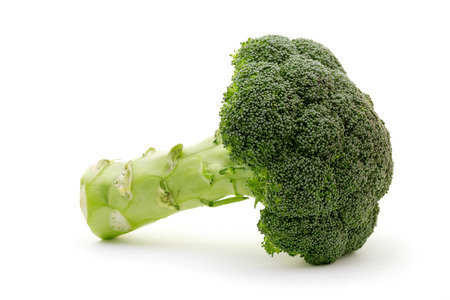 A whole broccoli plant isolated on white background. Green and vegan food, healthcare and organic fair trade concept.の写真素材