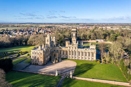 CARLTON TOWERS, UK - JANUARY 19, 2022.  An aerial view of Carlton Towers statelt home in Yorkshire, UKのeditorial素材