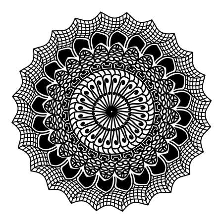 Mandala abstract vector pattern design of arabic style texture artのイラスト素材