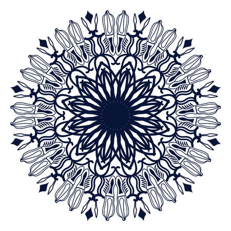 islamic mandala ornament illustration with arabic style silhouette round designのイラスト素材