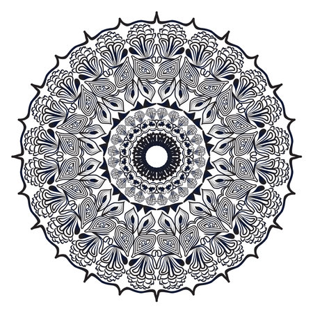 abstract islamic mandala geometric vector background design with elegant round medallion persian line artのイラスト素材