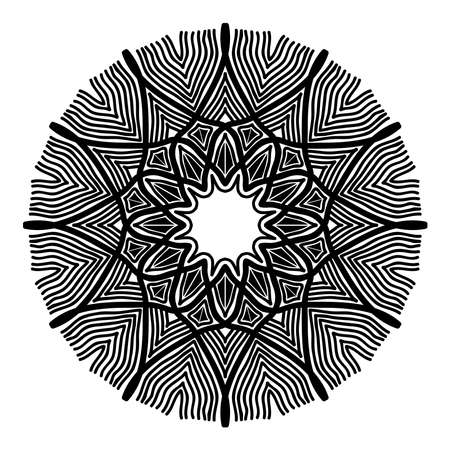 abstract mandala art design of circle floral pattern with ornamental decoration designのイラスト素材