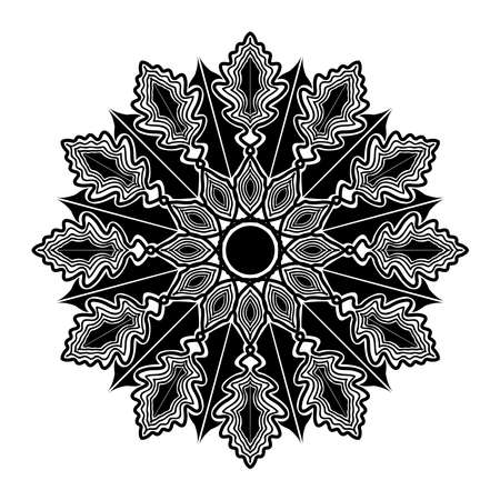 simplicity line art floral mandala design of design element for template backgroundのイラスト素材