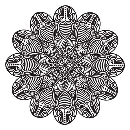 oriental arabesque islamic mandala background design with relaxation silhouette meditation ornamentalのイラスト素材