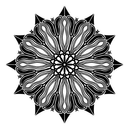 meditation yoga oriental motif mandala design for flourish spirit styliszed backgroundのイラスト素材